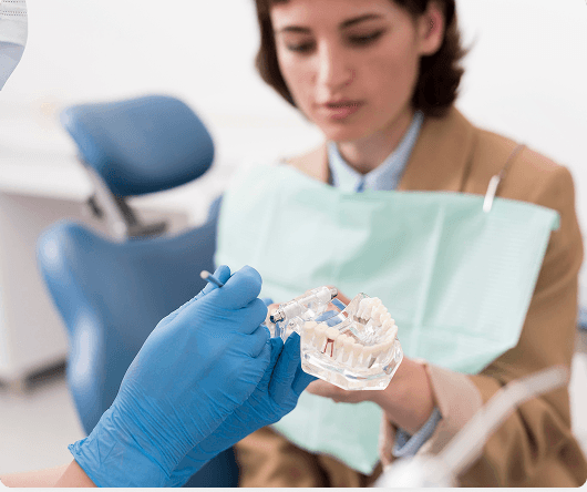 Close up of preventative dental cleaning